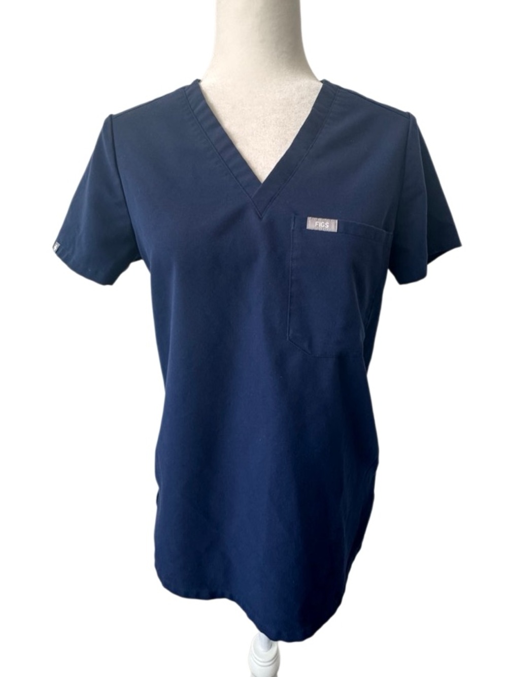 Figs Technical Collection Short Sleeve Top V Neck Scrub Pocket SZ XS